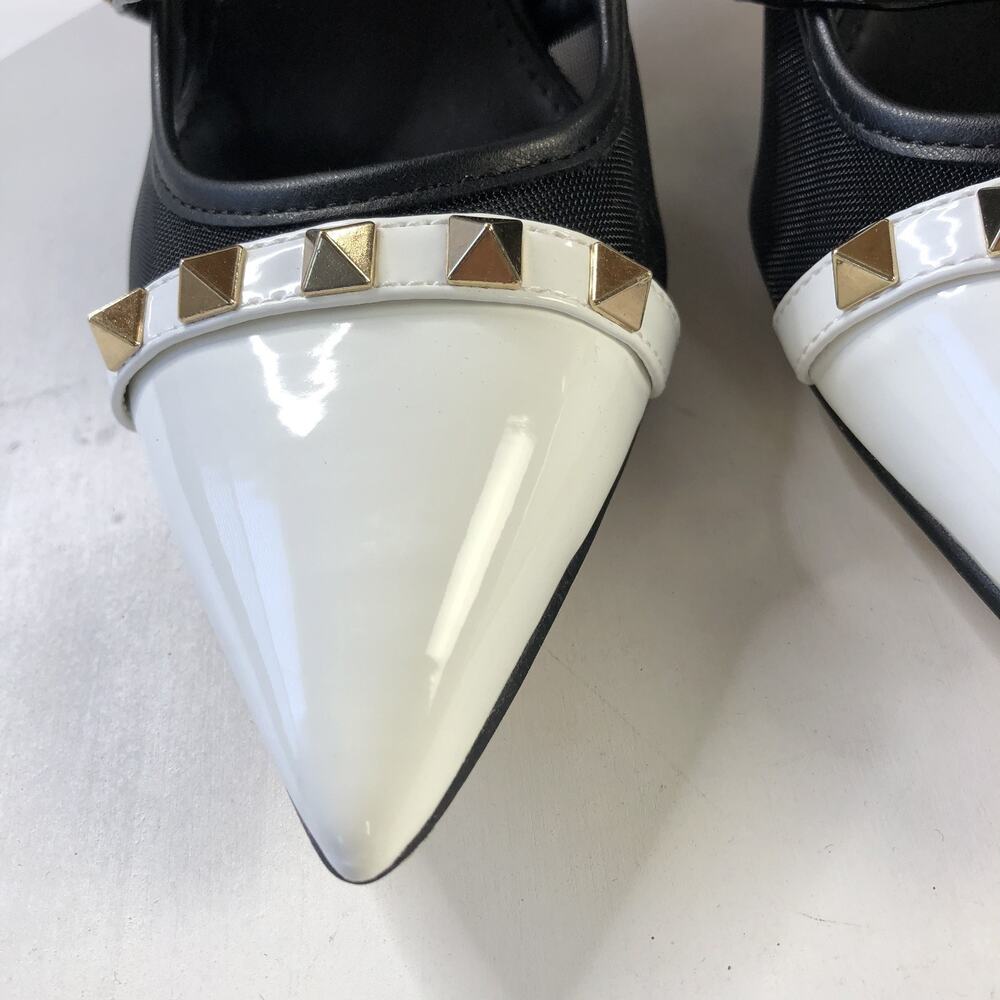 Marc Fisher NEW 8.5M Stiletto Studded Patent Leather Pointed Toe Heels Black - Picture 4 of 13